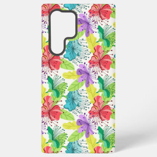 カラフルな花のシームレスパターン SAMSUNG GALAXY S22 ULTRAケース