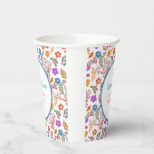 カラフルな花のジャック&ジルシャワー 紙コップ (左)