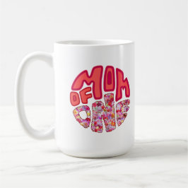 カラフルな花のタイポグラフィーシングルマザーの誕生日 コーヒーマグカップ
