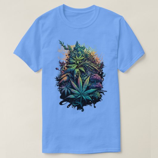 カラフルな花のデザイン オリジナルアートワーク1 Tシャツ (デザイン正面)