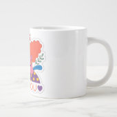カラフルな花のハグイラスト 愛を伝える ジャンボコーヒーマグカップ (右)