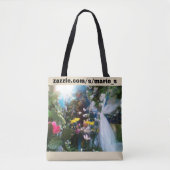 カラフルな花のバッグ トートバッグ (正面)