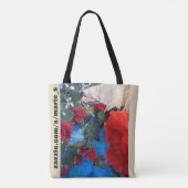 カラフルな花のバッグ トートバッグ (裏面)