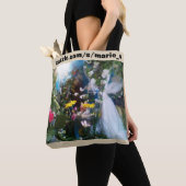 カラフルな花のバッグ トートバッグ (クローズアップ)