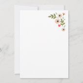 カラフルな花のバレンタインカード カード (裏面)