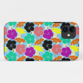 カラフルな花のパターンデザイン Case-Mate iPhoneケース (裏面(横))