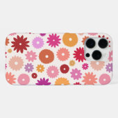 カラフルな花のビッグパターン iPhoneケース (裏面横)