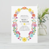 カラフルな花のフィエスタ  ブライズメイドのランチョン 招待状 (スタンド正面)