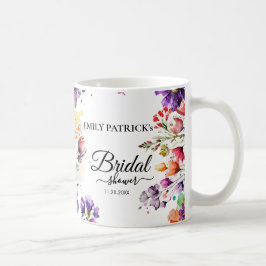 カラフルな花のブライズシャワー コーヒーマグカップ