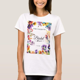カラフルな花のブライズシャワー Tシャツ