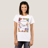 カラフルな花のブライズシャワー Tシャツ (正面フル)