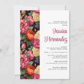 カラフルな花のブライダルシャワーの招待状 招待状 (正面)