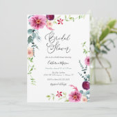 カラフルな花のブランチとバブル ブライズシャワー I 招待状 (スタンド正面)