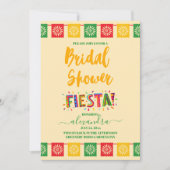 カラフルな花のメキシコフィエスタ ブライダルシャワー 招待状 (正面)