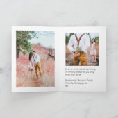 カラフルな花のメキシコ フィエスタ ウェディング サンキューカード (内部)