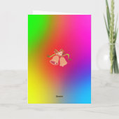 カラフルな花のモダン ボヘミアンハッピーアニバーサリー サンキューカード (裏面)