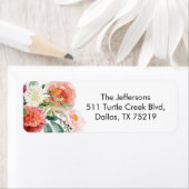 カラフルな花のラベルシール ラベル (インサイチュ)