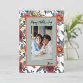 カラフルな花の写真の母の日カード シーズンカード (スタンド正面)