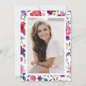 カラフルな花の卒業パーティー 招待状 (裏面)