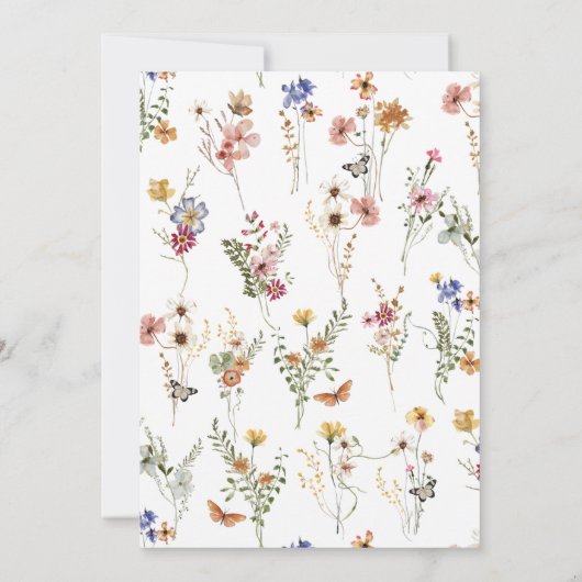 カラフルな花の卒業発表 案内状 (裏面)