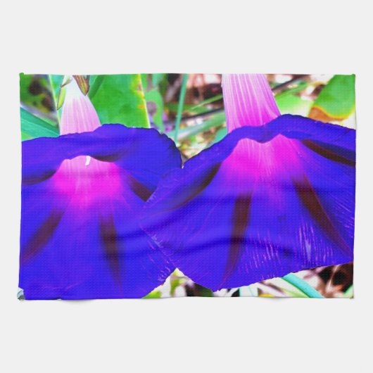 カラフルな花の台所タオル キッチンタオル (横)