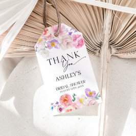 カラフルな花の感謝を込めて ギフトタグ
