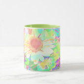 カラフルな花の明るい陽気さ マグカップ (中央)