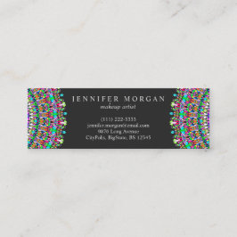 カラフルな花の曼荼羅 スキニー名刺