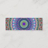 カラフルな花の曼荼羅 スキニー名刺 (裏面)