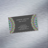 カラフルな花の曼荼羅 マグネット名刺 (インサイチュ)