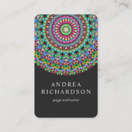 カラフルな花の曼荼羅 名刺