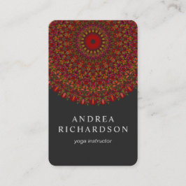 カラフルな花の曼荼羅 名刺