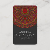 カラフルな花の曼荼羅 名刺 (正面)