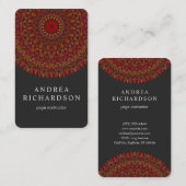 カラフルな花の曼荼羅 名刺 (正面/裏面)