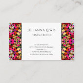 カラフルな花の曼荼羅 名刺 (裏面)