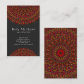 カラフルな花の曼荼羅 名刺 (正面/裏面)