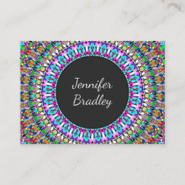 カラフルな花の曼荼羅 名刺