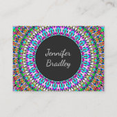 カラフルな花の曼荼羅 名刺 (正面)