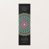 カラフルな花の曼荼羅 名刺 (外部フラット)