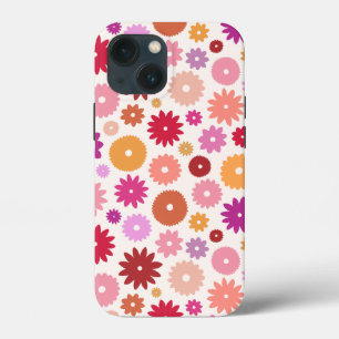 カラフルな花の模様 iPhone 13 MINIケース