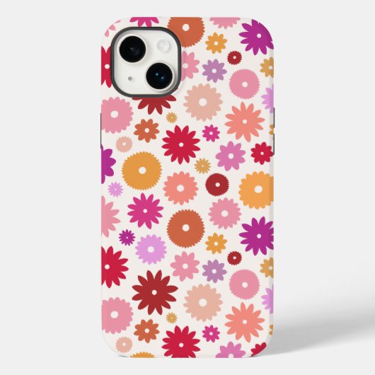 カラフルな花の模様 Case-Mate iPhoneケース (裏面)