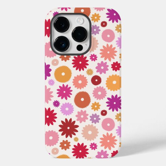 カラフルな花の模様 Case-Mate iPhoneケース (裏面)