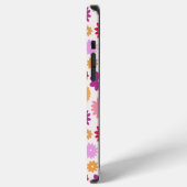 カラフルな花の模様 iPhoneケース (左側面)