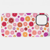 カラフルな花の模様 iPhoneケース (裏面横)