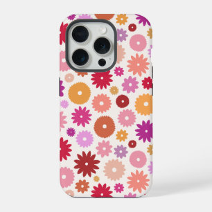 カラフルな花の模様 iPhone 15 PROケース