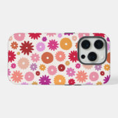 カラフルな花の模様 iPhoneケース (裏面横)