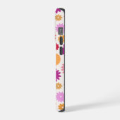 カラフルな花の模様 iPhoneケース (左側面)