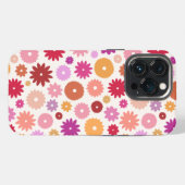 カラフルな花の模様 iPhoneケース (裏面横)