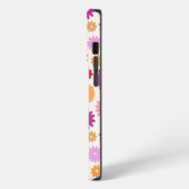 カラフルな花の模様 iPhoneケース (左側面)