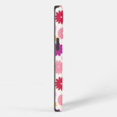カラフルな花の模様 iPhoneケース (右側面)